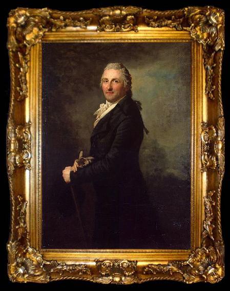 framed  Anton Graff Portrat des George Leopold Gogel, ta009-2